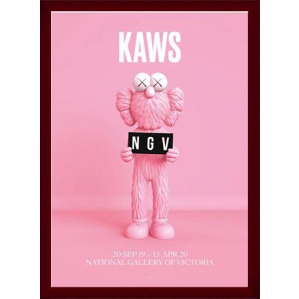 額装品/KAWS BFF PINK NGV カウズ/インテリア/アート KAWS BFF PINK NGV/カウズ/フレーム額装 : azポスター - 通販