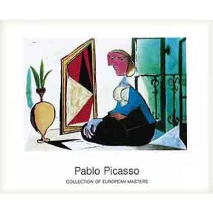 Femme au Miroir 1937（パブロ ピカソ） 額装品 ウッドベーシック