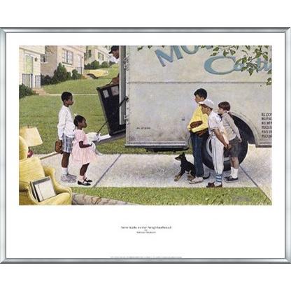 New Kids in the Neighborhood（ノーマン ロックウェル） 額装品 アルミ製ベーシックフレーム