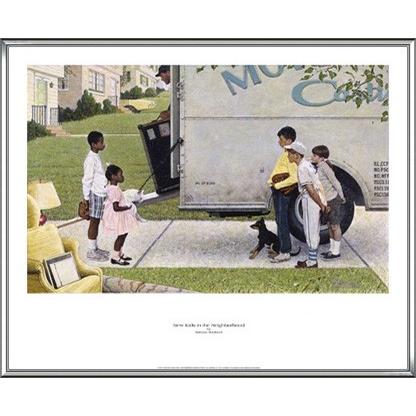 New Kids in the Neighborhood（ノーマン ロックウェル） 額装品 アルミ製ハイグレードフレーム