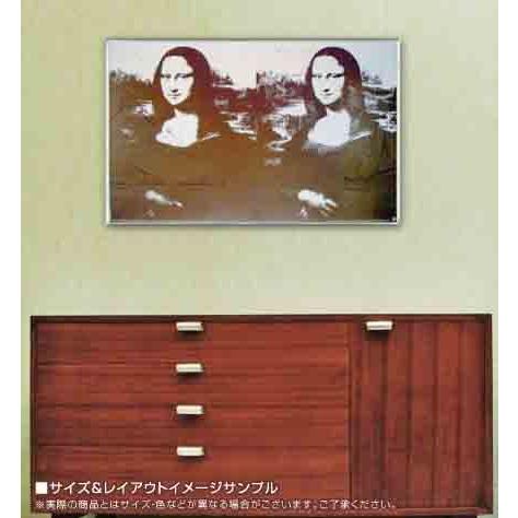 ポスター アート Two Golden Mona Lisas（アンディ ウォーホル） 額装品 アルミ製ベーシックフレーム_1