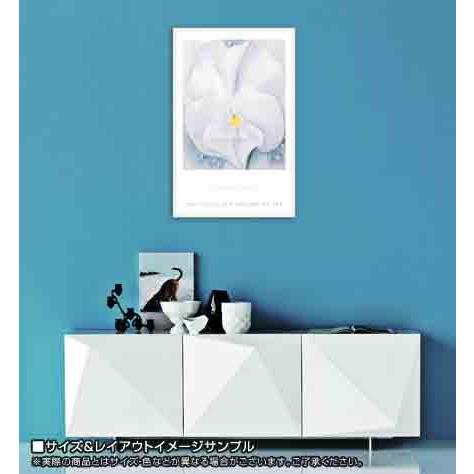 ポスター アート White Pansy（ジョージア オキーフ） 額装品 ウッド
