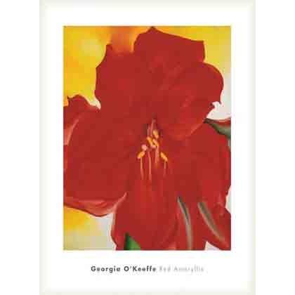 ポスター アート Red Amaryllis、 1937（ジョージア オキーフ） 額装品