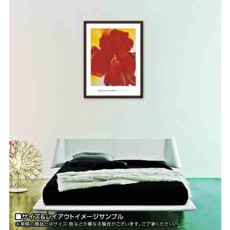 ポスター アート Red Amaryllis、 1937（ジョージア オキーフ） 額装品 ウッドハイグレードフレーム_1