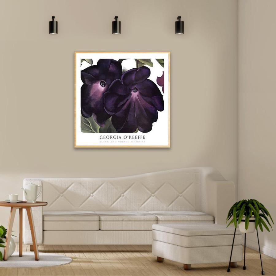 額装済/Black and Purple Petunias/ジョージア オキーフ/ポスター 