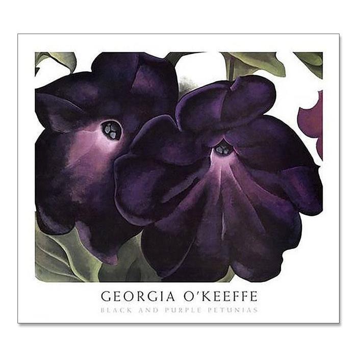 額装済/Black and Purple Petunias/ジョージア オキーフ/ポスター