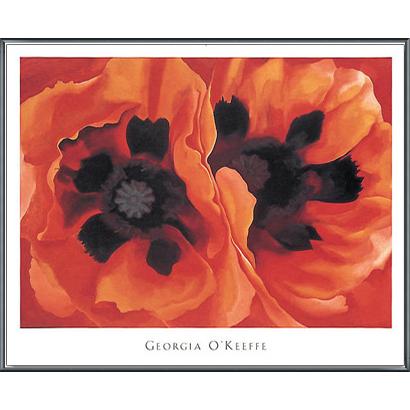 Oriental Poppies 1928(ジョージア オキーフ)額装済ポスター