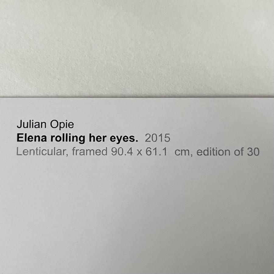 限定マット額装品/Elena rolling/ジュリアン・オピー 限定マット額装品/Julian Opie【Elena rolling her eyes】（ジュリアン