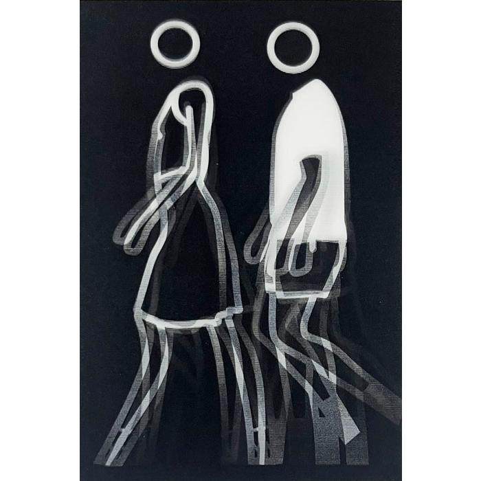 限定マット額装品/Julian Opie【Julian and Suzanne Walking 2006