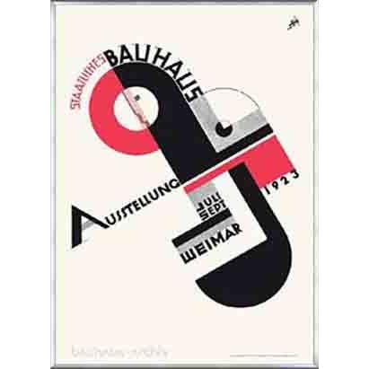 ポスター アート Bauhaus-ausstellung 1923年（バウハウス） 額装品 アルミ製ベーシックフレーム