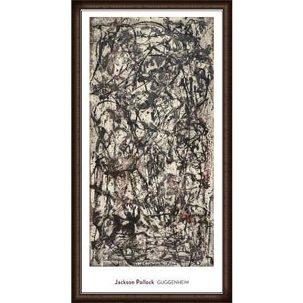 ジャクソンポロック (特注の額縁付き) 額縁付き] ジャクソン・ポロック「Number 18」アートポスター ドリップ