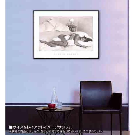 ポスター アート Naked Girl in Bed（パメラ ハンソン） 額装品 アルミ製ハイグレードフレーム_1