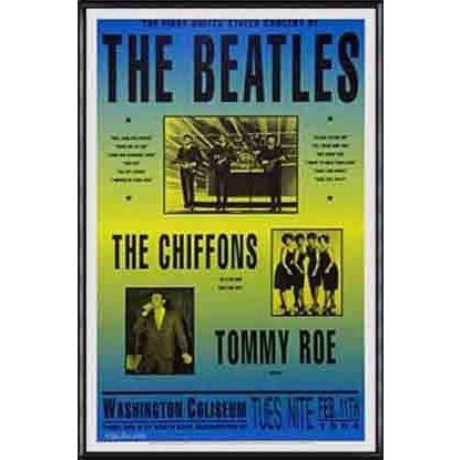 額装品/Washington Coliseum/ビートルズ/ポスター/インテリア ポスター アート Washington Coliseum Tues、Nite 1964年