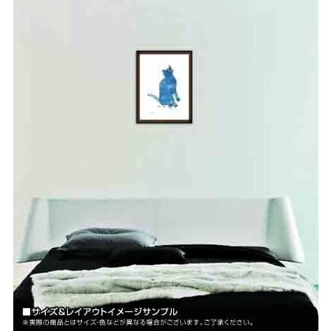 Untitled (One Blue Pussy) c. 1954（アンディ ウォーホル） 額装品 ウッドハイグレードフレーム_1