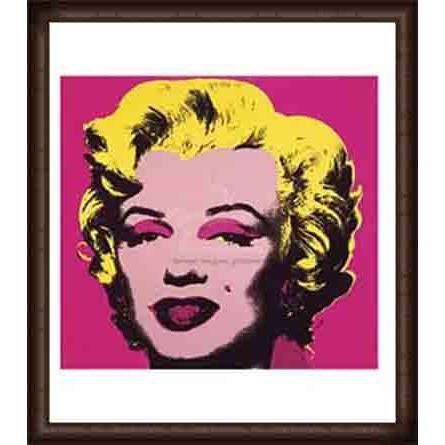 マリリンモンロー 1967 (hot pink)（アンディ ウォーホル） 額装品 ウッドハイグレードフレーム｜aziz