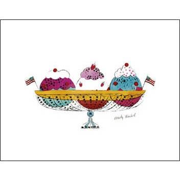 特別額装マット作品/アートポスター/ウォーホル/Ice Cream Dessert c 