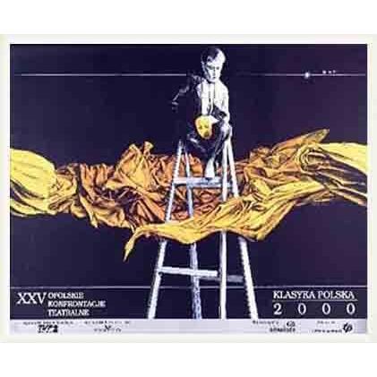 ポスター アート Opole Theatre Confrontations in Opole - 25th 2000（ボレスワフ ポルナー） 額装品 ウッドベーシックフレーム