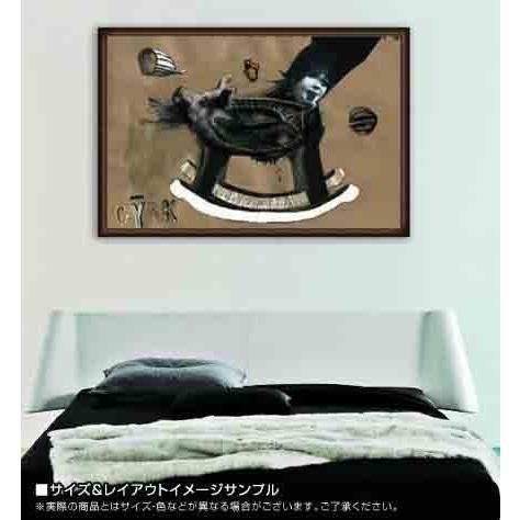 ポスター 公式通販 サーカス 額装済⁄サーカス アート サーカス団 夜の 