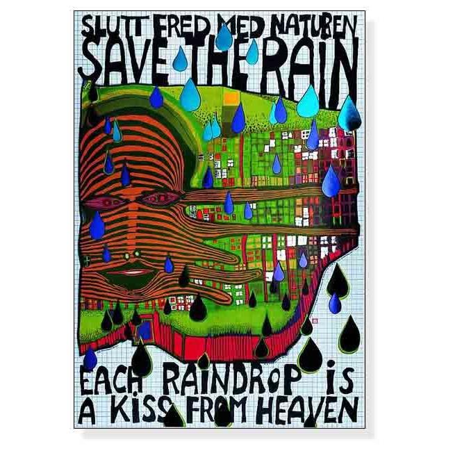 Save the rain（フンデルトヴァッサー） 額装品 アルミ製ハイグレード 