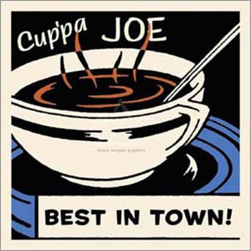 特別額装マット作品/ポスター/レトロシリーズ/Cuppa Joe Best in Town（レトロシリーズ）｜aziz｜02