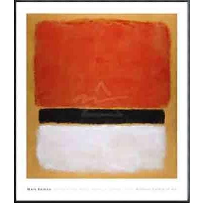 Untitled (Red Black White on Yellow) 1955（マーク ロスコ） 額装品 アルミ製ハイグレードフレーム