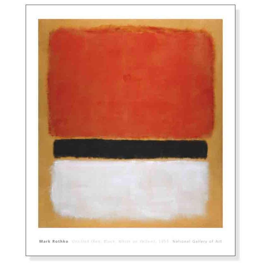 Untitled (Red Black White on Yellow) 1955（マーク ロスコ） 額装品 ウッドハイグレードフレーム_2