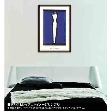 ポスター アート ブルー 2（黒田 アキ） 額装品 ウッドハイグレード