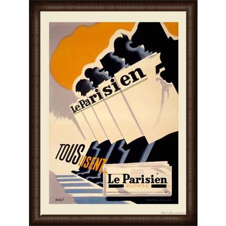 Le Parisien（アーティスト不明） 額装品 ウッドハイグレードフレーム