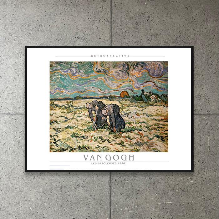 額装品/二人の農婦/フィンセント ファン ゴッホ/ポスター/アート/インテリア 額装品/二人の農婦 1890/フィンセント ファン ゴッホ/ポスター/アート