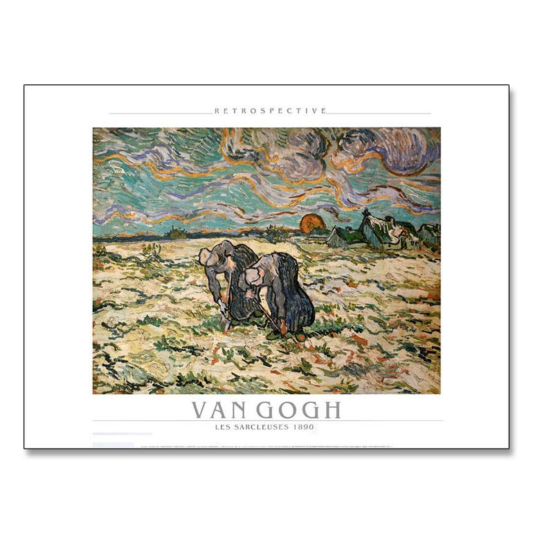 額装品/二人の農婦/フィンセント ファン ゴッホ/ポスター/アート/インテリア 額装品/二人の農婦 1890/フィンセント ファン ゴッホ/ポスター/アート