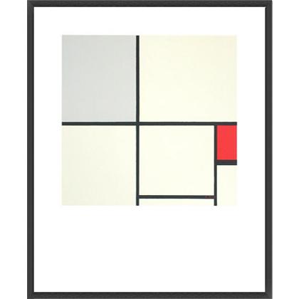 Composition with Red and Gray（ピエト モンドリアン） 額装品 ウッド 