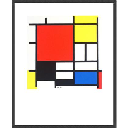 Composition with Red Blue/ピエト モンドリアン/額装済 美術、工芸品