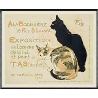 ポスター アート A la Bodiniere/Exposition Steinlen（テオフィル アレクサンドル スタンラン） 額装品 アルミ製ハイグレードフレーム