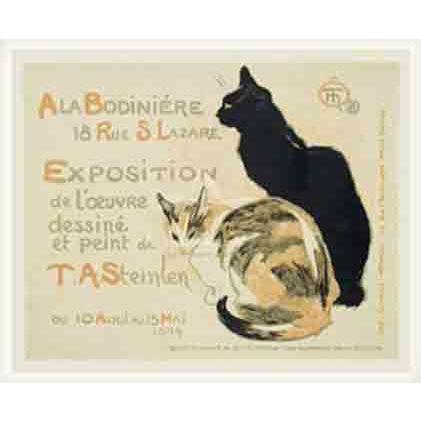 ポスター アート A la Bodiniere/Exposition Steinlen（テオフィル アレクサンドル スタンラン） 額装品 ウッドベーシックフレーム