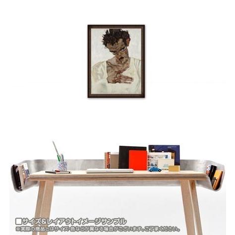 Portrait with Lowered Head（エゴン シーレ） 額装品_1