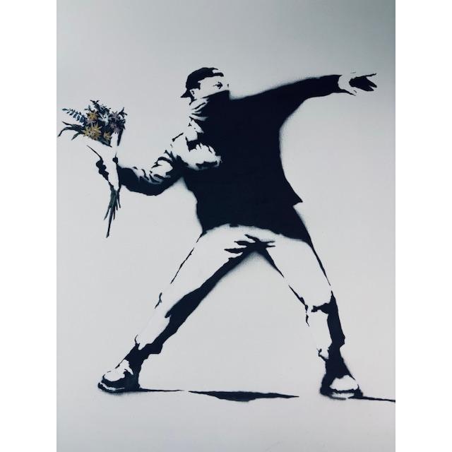 額装品/Flower Thrower/バンクシー/アート/インテリア/貴重