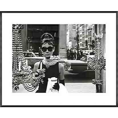 ティファニーで朝食を（オードリー ヘップバーン） 額装品 アルミ製ハイグレードフレーム