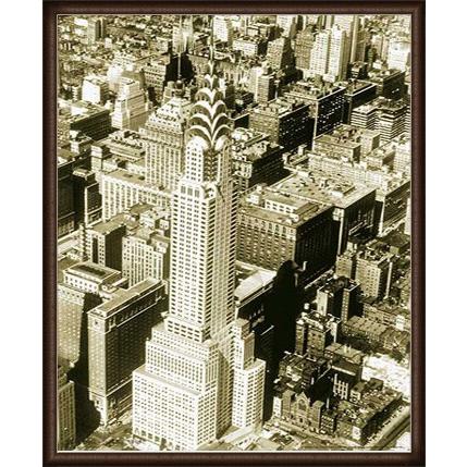 ポスター アート The Chrysler Building（作者不明） 額装品 ウッドハイグレードフレーム