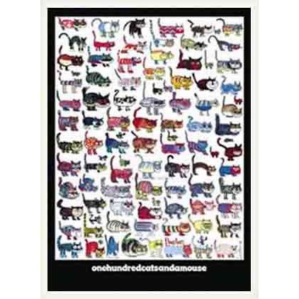 ポスター アート 100 Cats and a Mouse（ヴィットリオ フィオルッチ