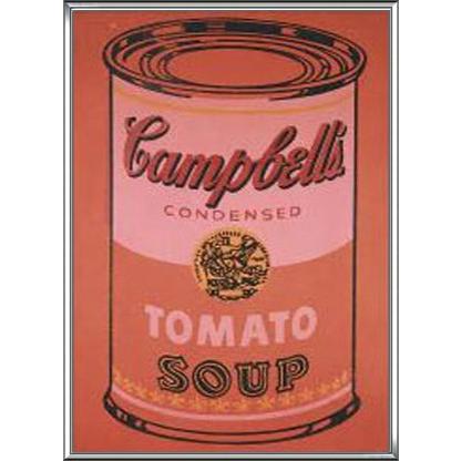 ポスター アート Campbell Soup Can 1965 (orange)（アンディ ウォーホル） 額装品 アルミ製ハイグレードフレーム