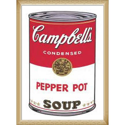 Campbell Soup I Pepper Pot 1968（アンディ ウォーホル） 額装品 ウッドベーシックフレーム｜aziz