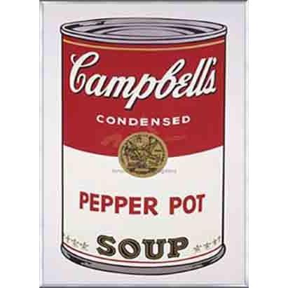 ポスター アート Campbell s Soup I Pepper Pot 1968（アンディ ウォーホル） 額装品 アルミ製ベーシックフレーム