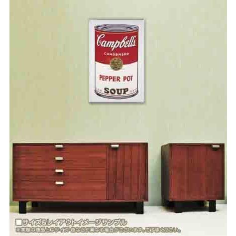 ポスター アート Campbell s Soup I Pepper Pot 1968（アンディ ウォーホル） 額装品 アルミ製ベーシックフレーム_1
