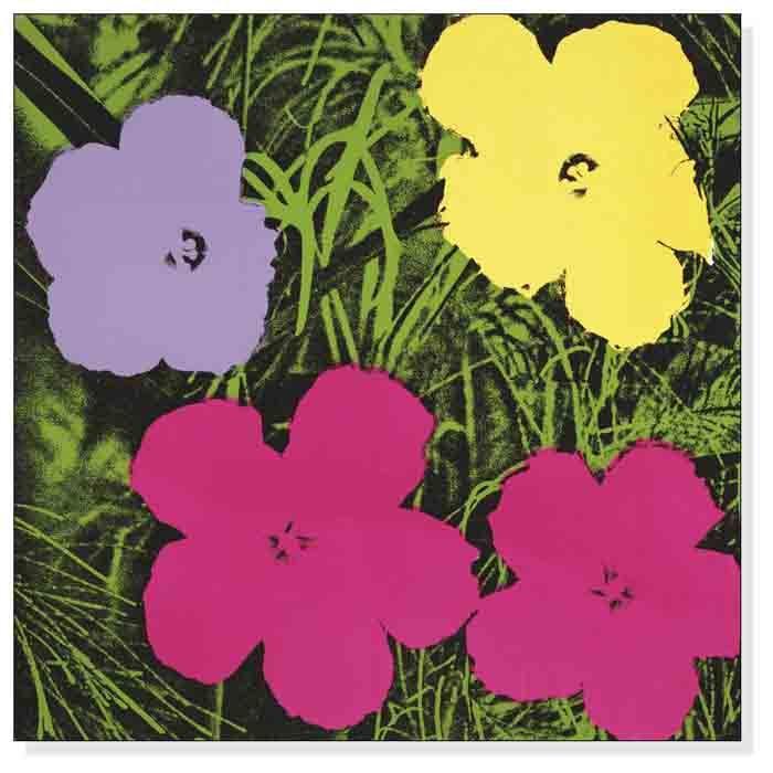 フラワーズ 1970 (1 purple、 1 yellow、 2 pink)（アンディ ウォーホル） 額装品 アルミ製ベーシックフレーム｜aziz｜03