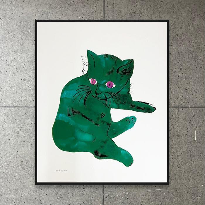 額装済/Green Cat/アンディ ウォーホル/アート/ポスター/インテリア 額装済/Green Cat/アンディ ウォーホル/アート/ポスター/インテリア