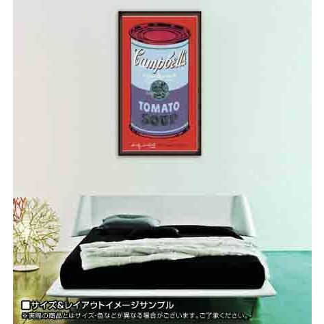 ポスター アート キャンベルスープ缶 1965 （ブルー & パープル）（アンディ ウォーホル） 額装品 ウッドハイグレードフレーム_1