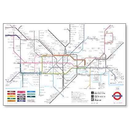ロンドン　地下鉄のポスター「Art on the Underground」 ポスター アート London Underground Map (ロンドン地下鉄マップ