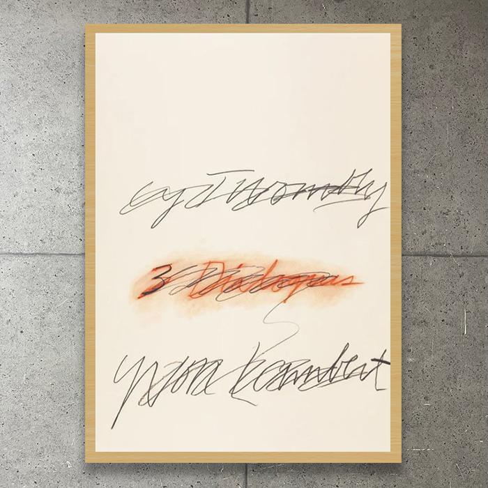 額装済/Three Dialogues 2/サイ トゥオンブリー/ポスター 額装済/Three Dialogues 2 galerie Yvon Lambert en 1977/サイ