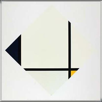 ポスター アート Composition 1（ピエト モンドリアン） 額装品 アルミ 