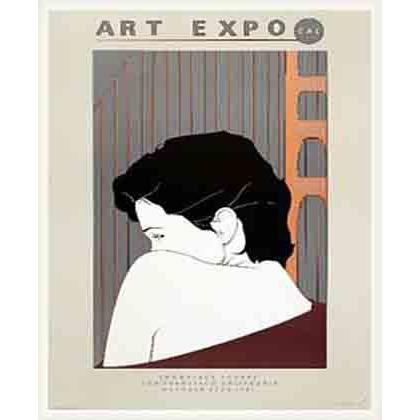 ポスター アート Art Expo、 CA 1981年（パトリック ナーゲル） 額装品 ウッドベーシックフレーム